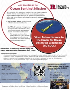 2025 Ocean Sentinel Mission Video Teleconference program flyer